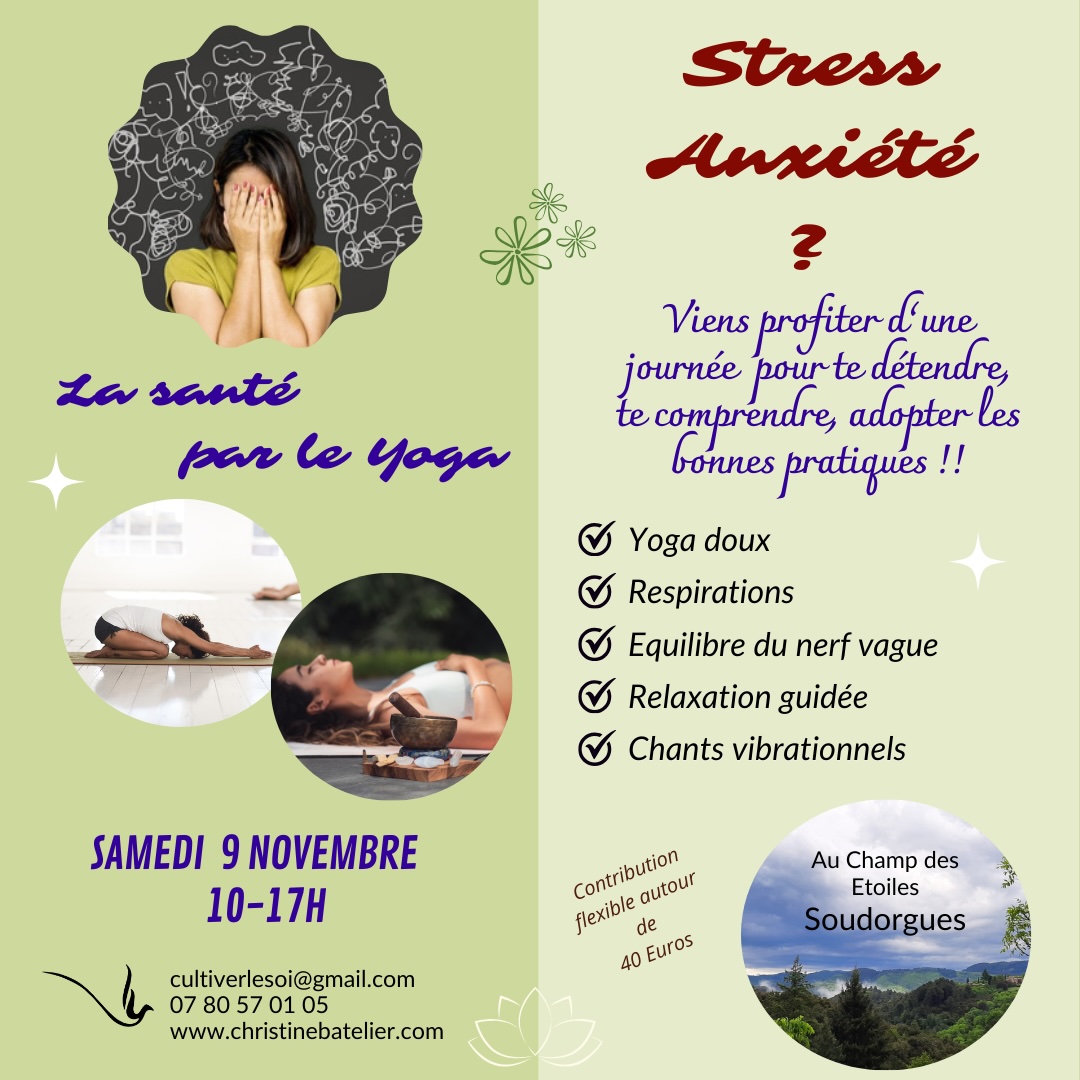 Libération du Stress : Trouvez la Paix par le Yoga et l’activation du Nerf Vague. 9 novembre.