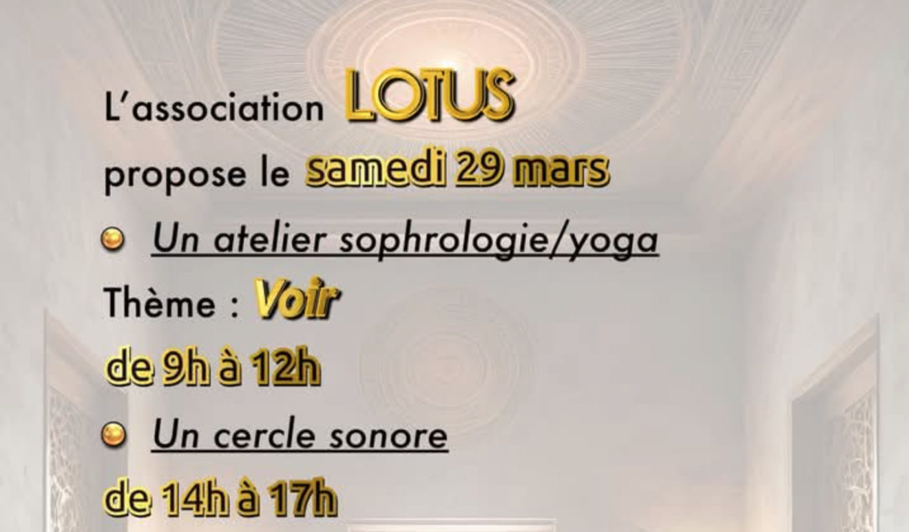 Ateliers sophrologie/yoga et cercle sonore. Miramas